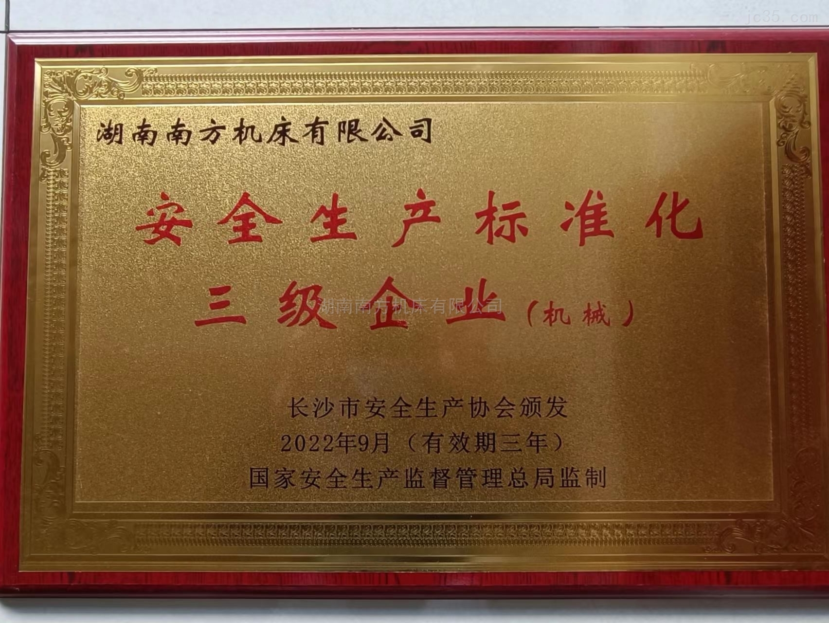 安全生(sheng)産标準化(hua)三級企業(yè)（機械）